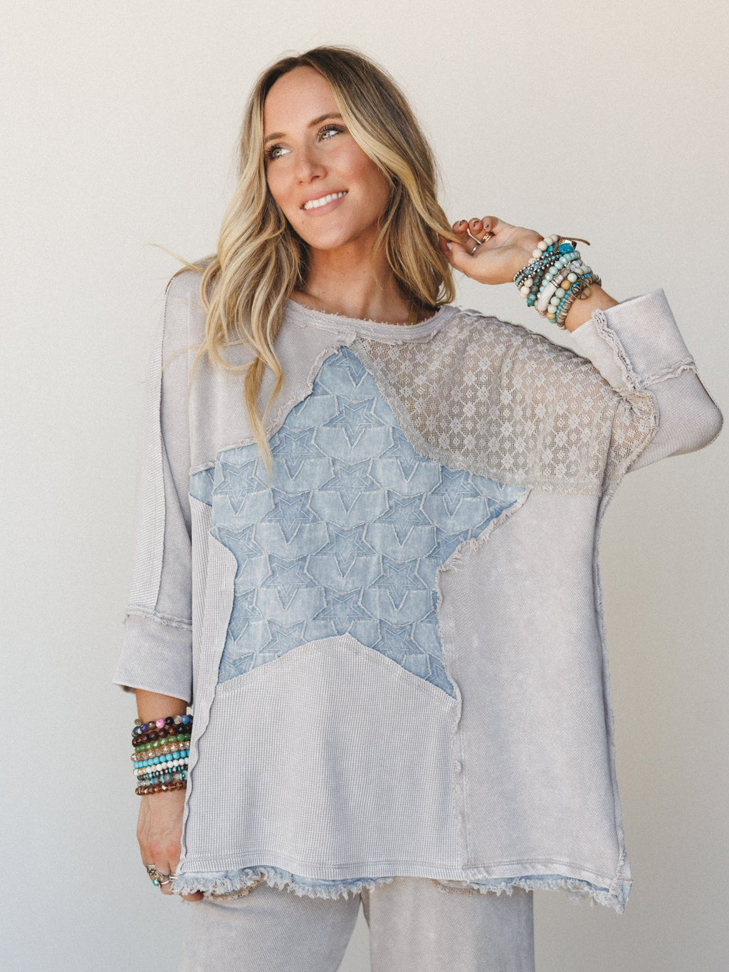 Star Riot Top - Light Ash
