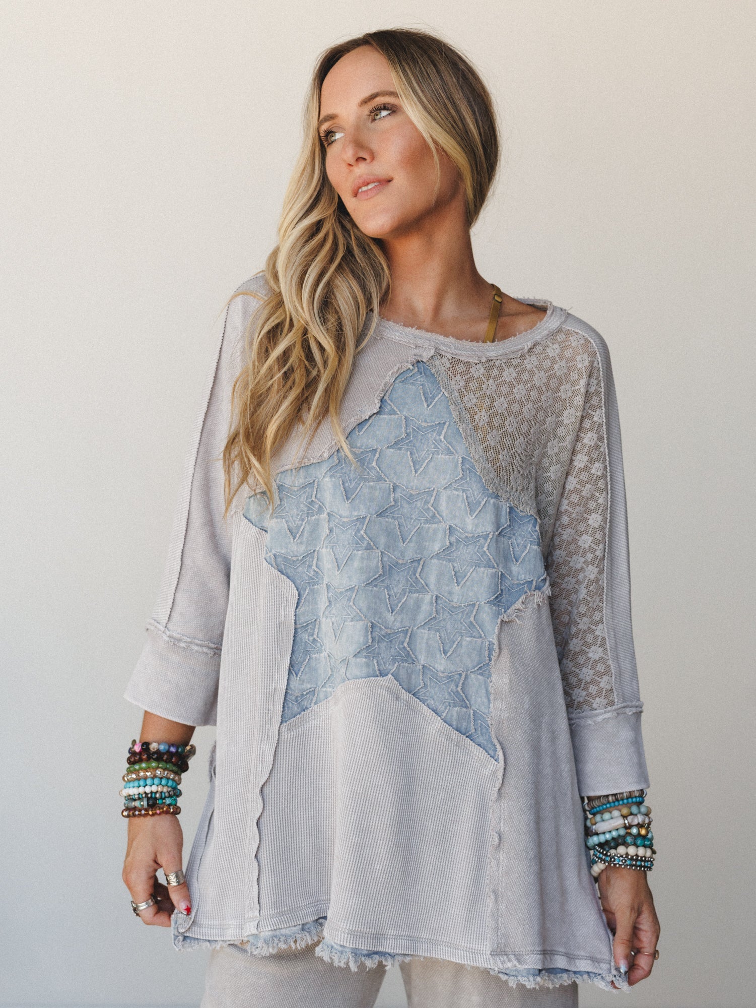 Star Riot Top - Light Ash
