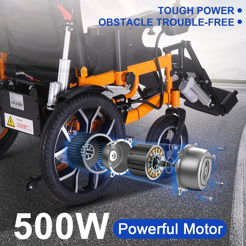 Lightweight Foldable Electric Wheelchair with Headrest S341