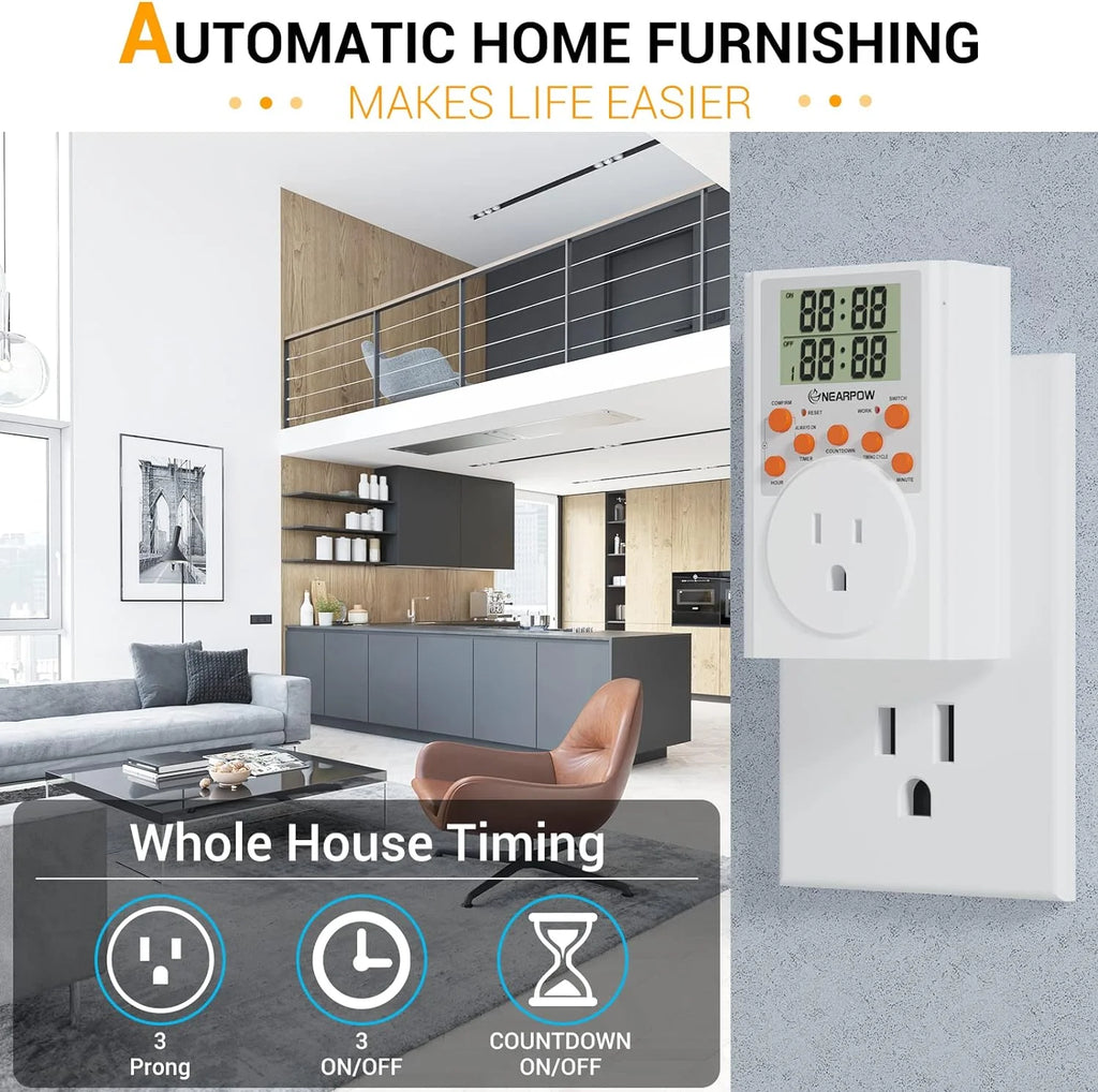 15A Programmable Digital Timer Outlet P573936