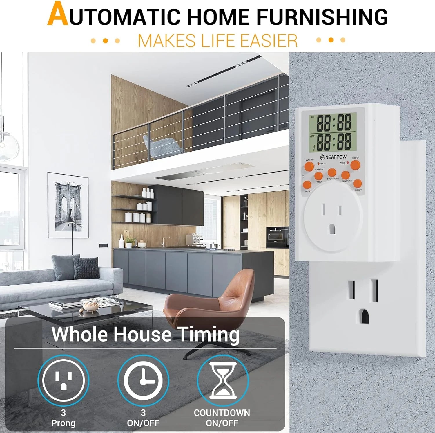 15A Programmable Digital Timer Outlet P573936