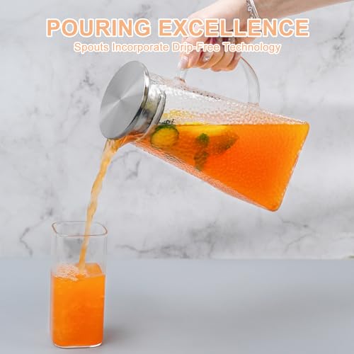 105OZ Borosilicate Glass Pitcher with Lid K2621