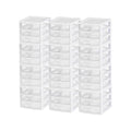 6-Pack White Plastic 3-Drawer Cart D3551