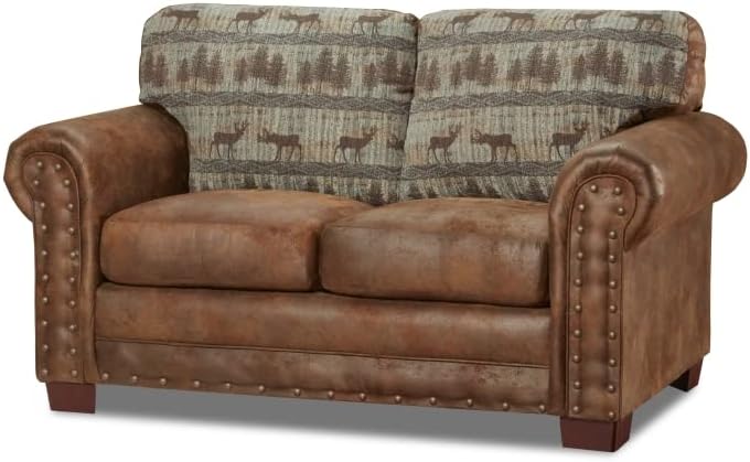 Brown Tapestry Loveseat L506424