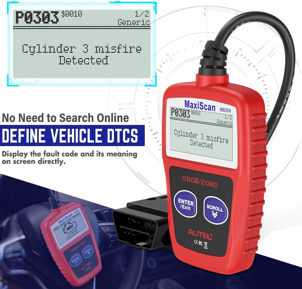 OBD2 Scanner Universal Car Engine Fault Code Reader N892138