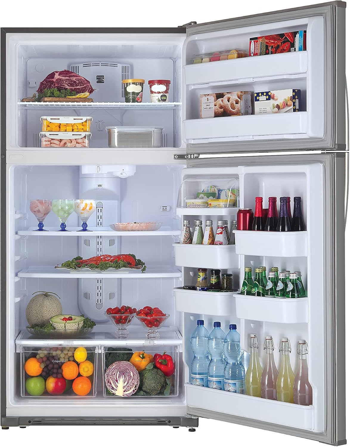 33 Top-Freezer Refrigerator with 21 Cubic Ft. Total Capacity, Stainless Steel C4808