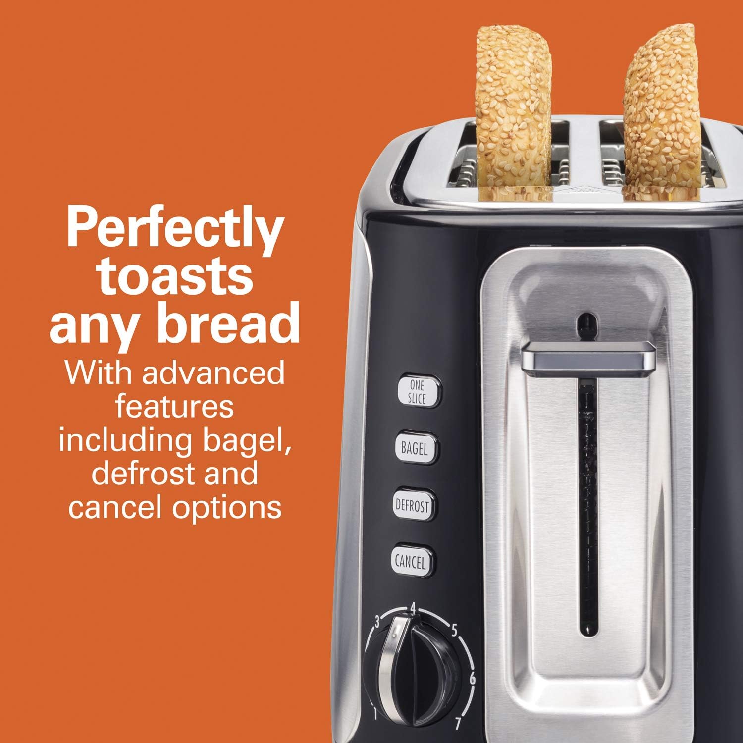 4-Slice Toaster with Long-Slots, Stainless Steel T9674