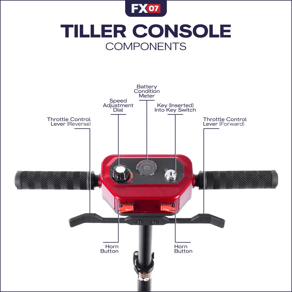 Red Automatic Foldable Mobility Scooter N3957