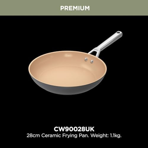 24cm Ceramic Non-Stick Frying Pan with Stainless Steel Handle Q150