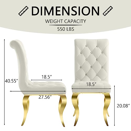 7 Piece White Velvet Dining Table Set L18264