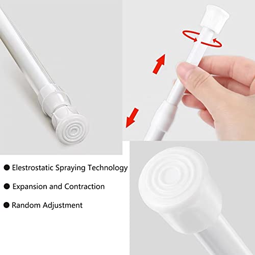 2 Pack Small Tension Curtain Rods 7 in to 11 Extendable Width Spring Cupboard Bars Adjustable D687