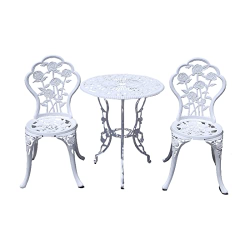 Bistro Set 1 Table 2 Chairs Rose-Bronzed B4043