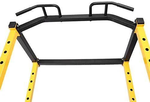 1000-Pound Capacity Adjustable Power Cage with J-Hooks and Dip Bars S2658