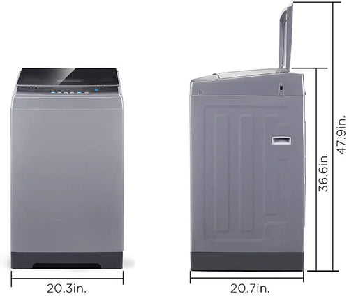 1.6 Cu.ft Portable Washing Machine, 11lbs Capacity Fully Automatic Compact Washer with Wheels, Magnetic Gray M1716