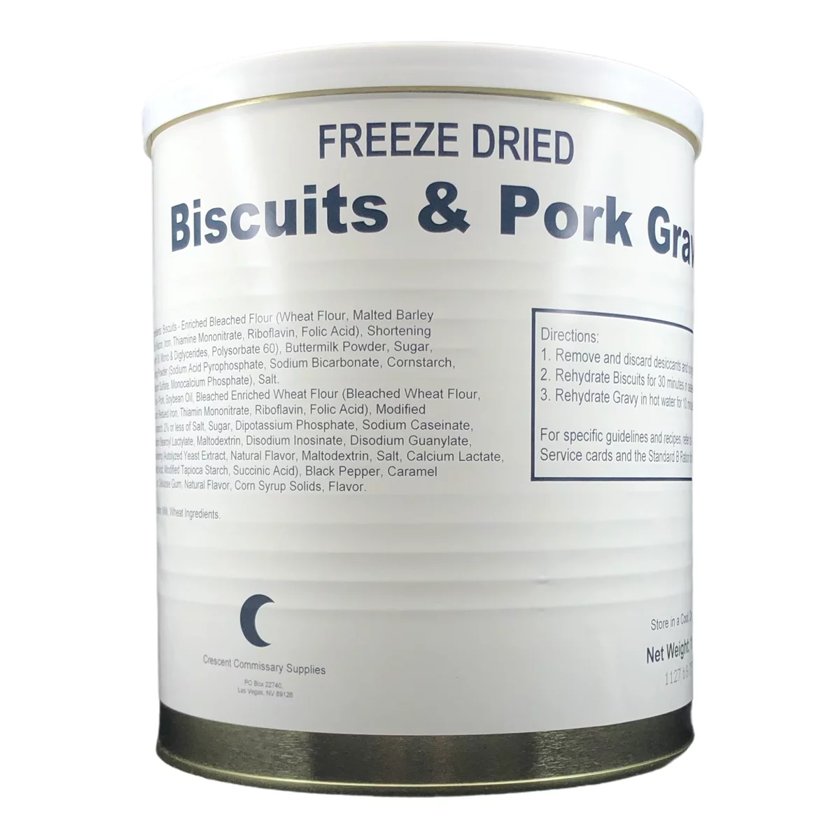Freeze Dried Biscuits and Gravy #10 18 oz 8 Servings 1 Can L708775