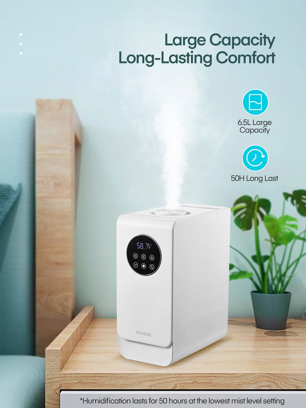 White 6.5L Ultrasonic Humidifier U965