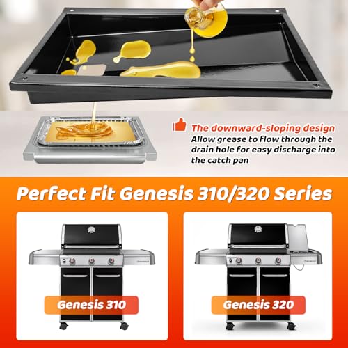 Grease Tray with Catch Pan and Foil Liner 10Pcs Aluminum Liner Z225983