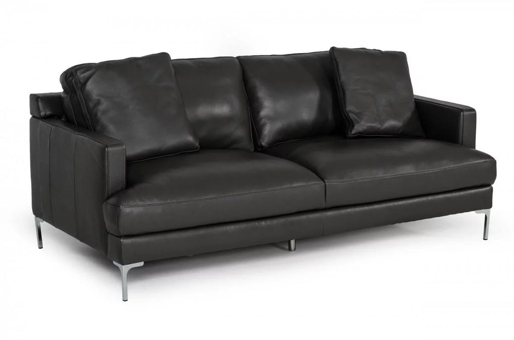 Dark Grey Leather Sofa F69212
