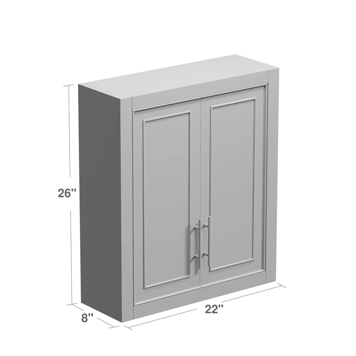 Gray Wood Wall Mounted Storage Cabinets G916608