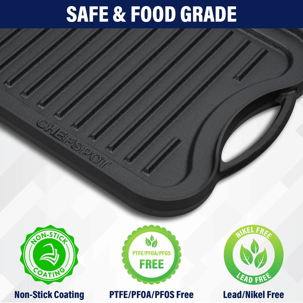 Preseasoned Cast Iron Reversible Griddle Plate Pan A451099
