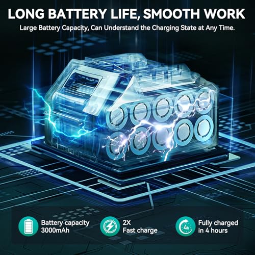 Cordless Pressure Washer 800PSI 1.5GPM 3.0Ah Battery Portable with 6-in-1 Nozzle X36915
