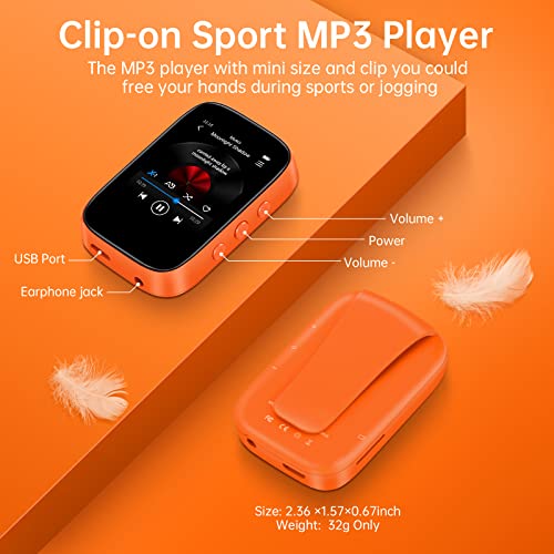 32GB Bluetooth Clip-on Mp3 Player Black K2037