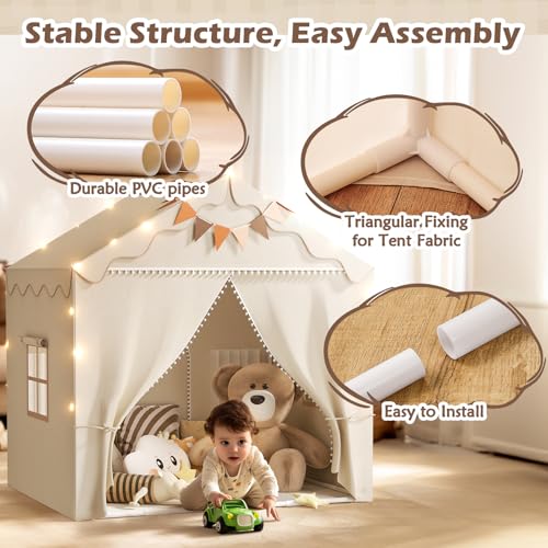 Play Tent with Padded Mat and Light, 51" x 39" x 53" Z458211
