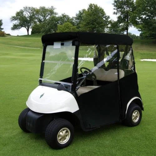 Black 3-Sided Fitted Golf Cart Cover J49727