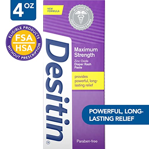 Maximum Strength Baby Diaper Rash Cream with 40% Zinc Oxide, 4 oz X284694