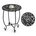Black Metal Patio Side Table Z68902