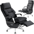 Black Leather Ergonomic High Back Office Chair with Footrest V6666