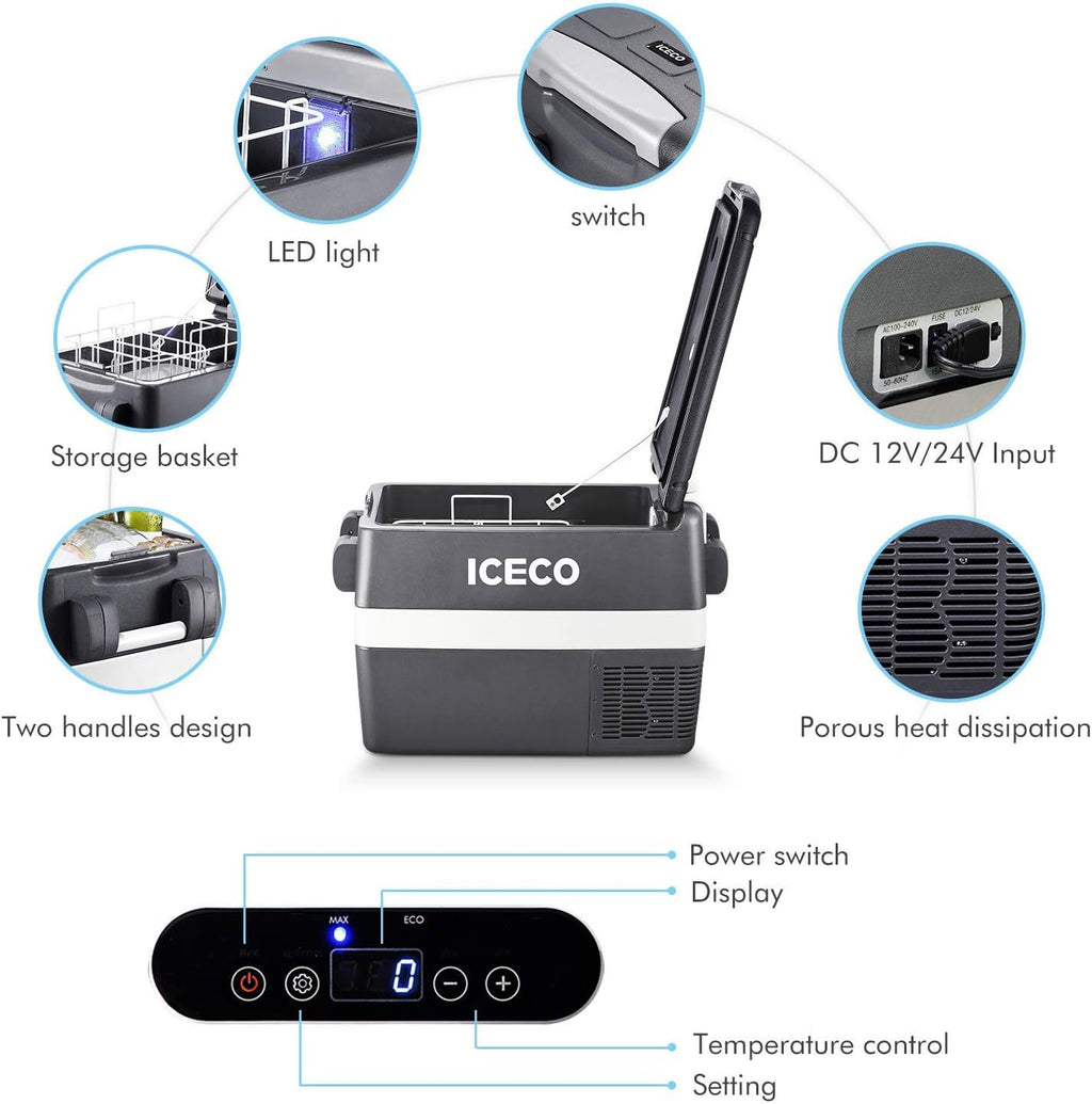 40 Liters Portable Refrigerator Freezer with Secop Compressor V83897