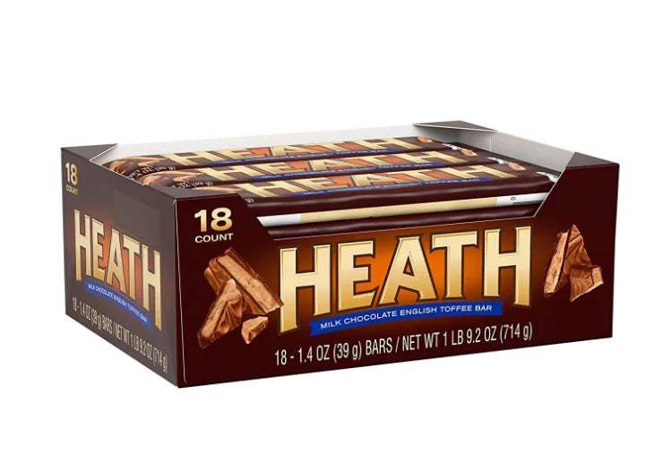 1.4 oz Milk Chocolate English Toffee Candy Bars, 18 Count F63244