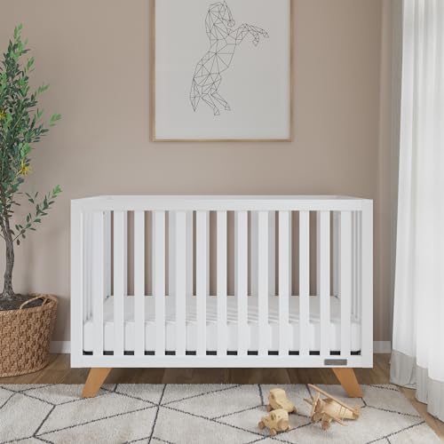 4-Piece Nursery Set with Crib, Dresser, Changing Table Topper, Chest, Nightstand V8418