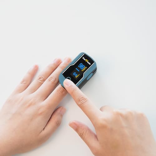 Fingertip Pulse Oximeter Blood Oxygen Saturation Monitor with Lanyard (Sunny Yellow) Z4612