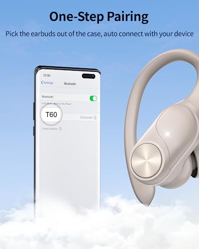 Black Bluetooth Wireless Earbuds with Earhook L5911
