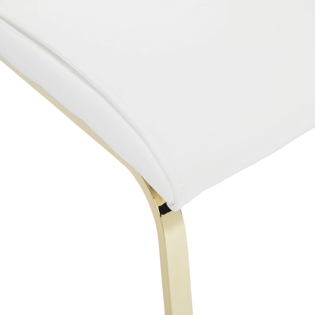 Gold Faux Leather Parsons Chairs Set of 2 Black W556470