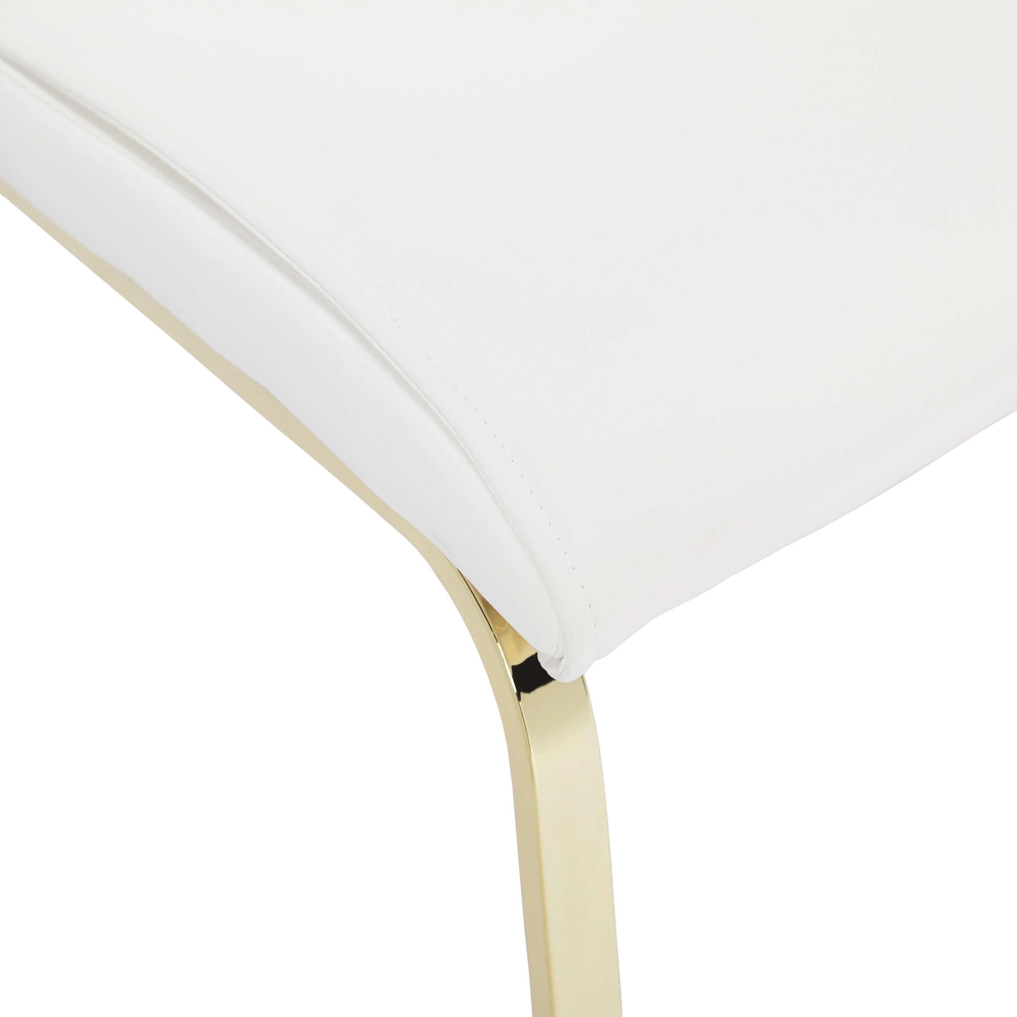 Gold Faux Leather Parsons Chairs Set of 2 Black W556470