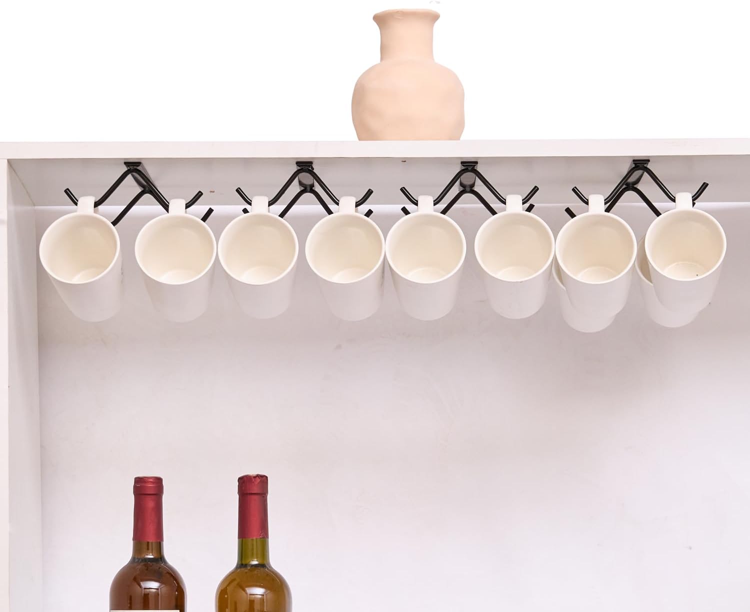 16 Mug Cup Hooks Under Cabinet Mug Holder Q26658