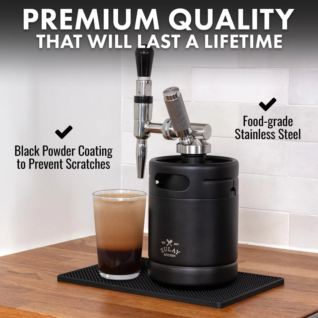 1 Gallon Cold Brew Coffee Maker with Thick Glass, Stainless Steel Mesh Filter and Spigot Z1251