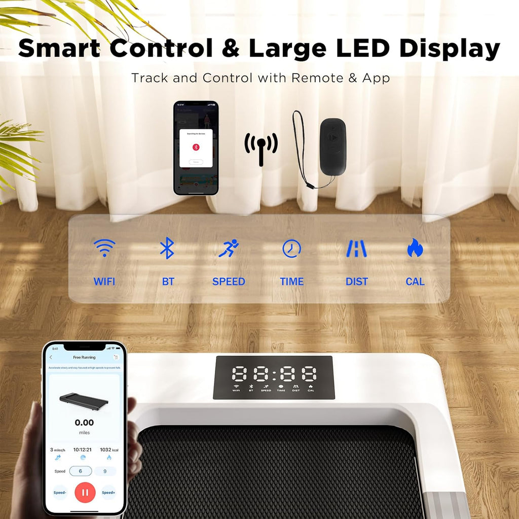 Under Desk Treadmill with Remote Control LED Display J253108