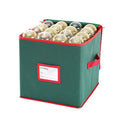 Green 12 x 12 Inch 4 Layer Christmas Ornament Storage Box L465602