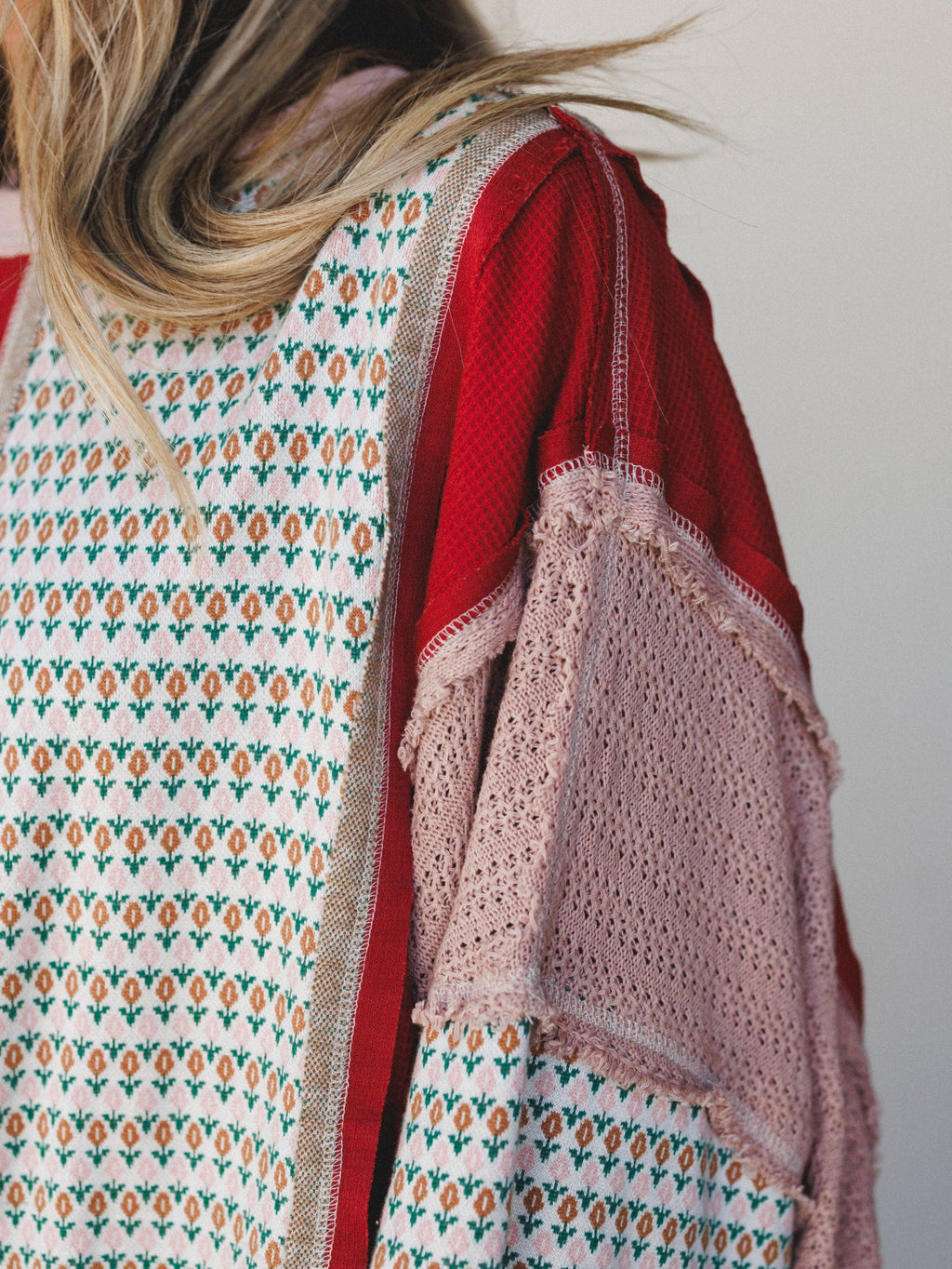 Mixed Harmony Top - Red Multi