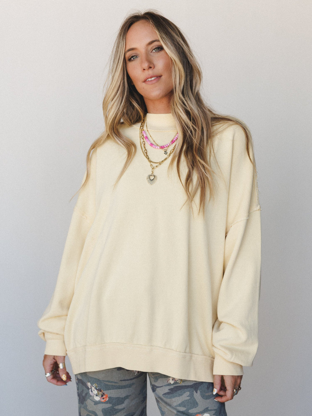 Ocean Bloom Sweater - Butter Yellow