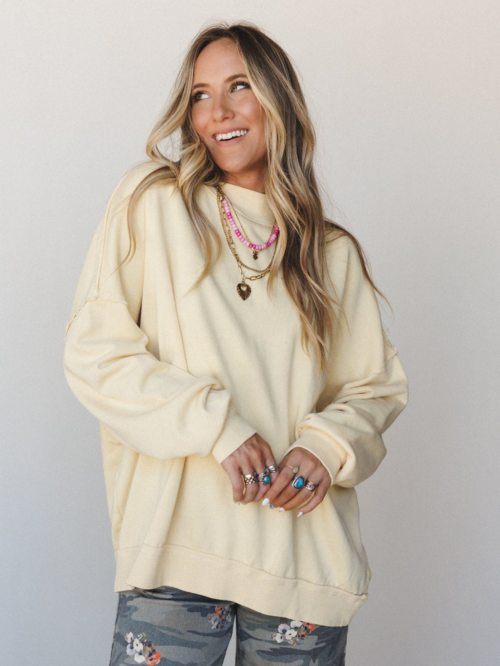 Ocean Bloom Sweater - Butter Yellow