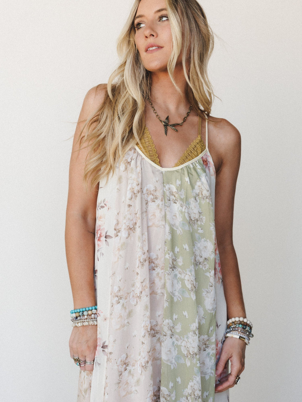 Floral Memories Maxi Dress - Cream