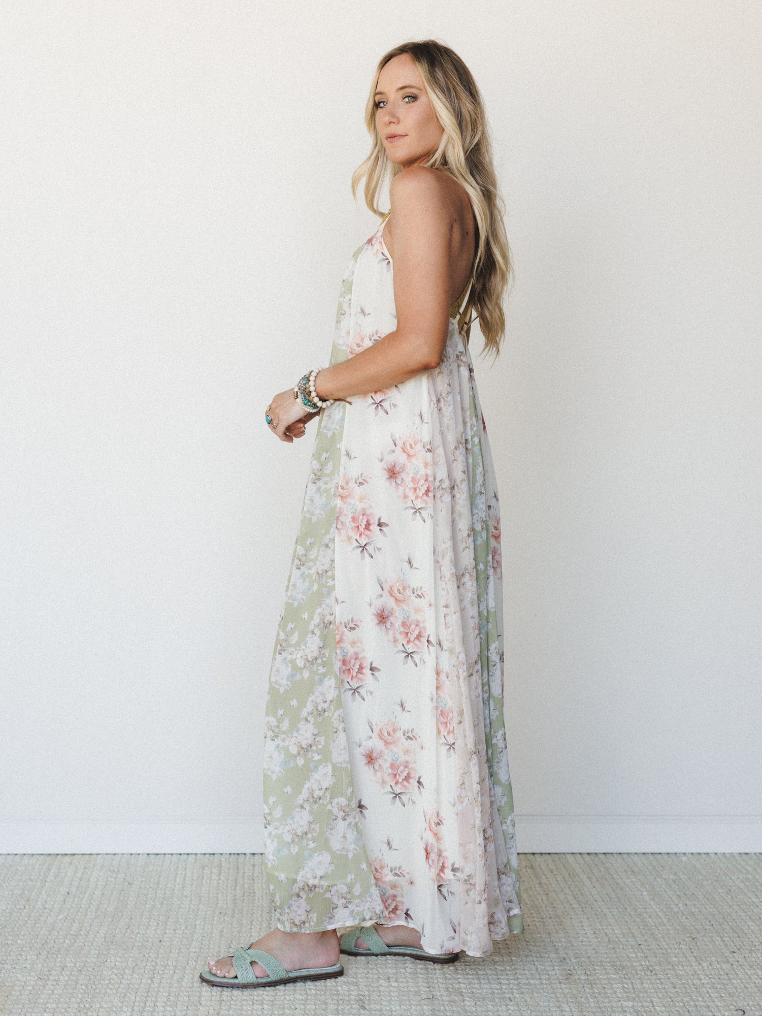Floral Memories Maxi Dress - Cream