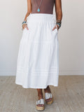 Hillside Meadows Maxi Skirt - Off White
