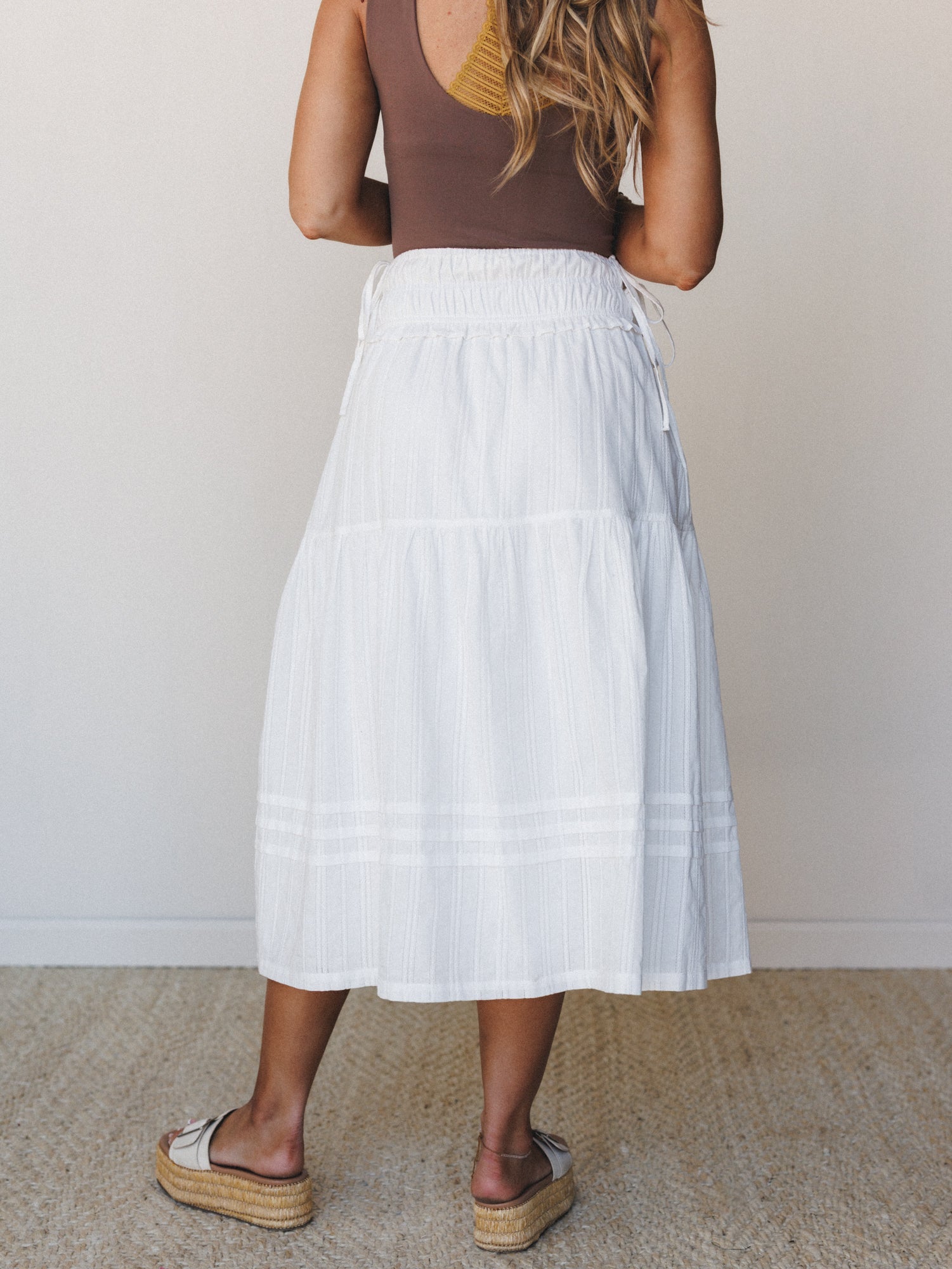 Hillside Meadows Maxi Skirt - Off White