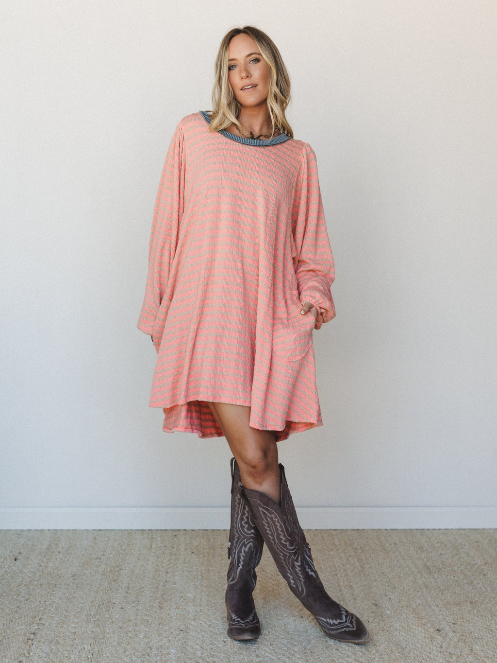 The Nest Good Feels Dress - Peach